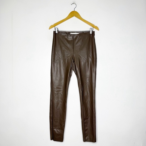 Raffaello Rossi Resa Faux Leather Pull ON Pants Size 36 US Small 6 - Picture 1 of 6